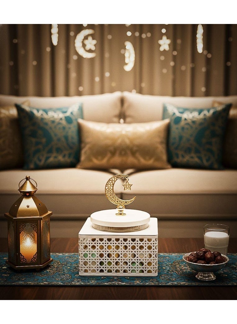 تمارة رمضان طبق تقديم الحلوي بيج بالهلال